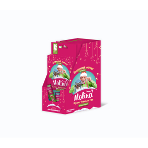 Молина Зимний микс функциональных крем-лакомств для кошек, (6 шт х 12 г)