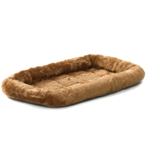 Лежанка MidWest Pet Bed для собак и кошек меховая, коричневая, 55х33 см