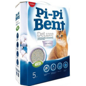 Pi-Pi Bent DeLuxe Clean Cotton наполнитель комкующийся с ароматом хлопка
