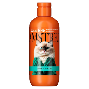Шампунь для кошек кондиционирующий АМСТРЕЛЬ с целебными травами, 300 мл