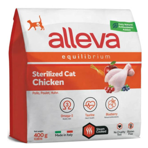 Alleva Equilibrium Корм сухой для стерилизованных кошек (курица), 0,4кг