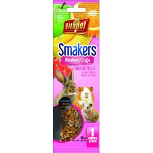 Vitapol Smakers Фрукты для грызунов и кроликов, 45 г Лакомство в виде палочки.