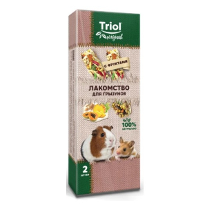 Triol  Original д/грызунов лакомство с фруктами (уп.2шт.),50г