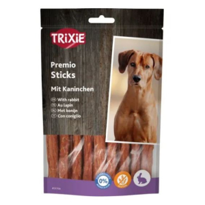 Лакомство "TRIXIE PREMIO" для собак, палочки из кролика, без глютена и сахара, 100 г.