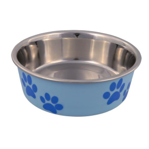 Миска "TRIXIE"  для собак, с пластиковым покрытием ,металлическая, 0.3л/диам.12см