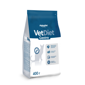 AlphaPet Vet Diet сухой корм для взрослых кошек при растройстве пищеварения 400гр