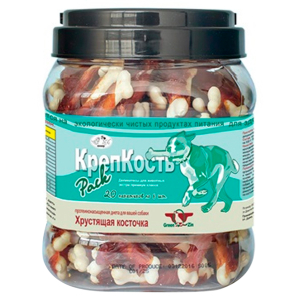 GreenQZin "Крепкость" Лакомство для собак (кальцевая косточка с уткой), 750г