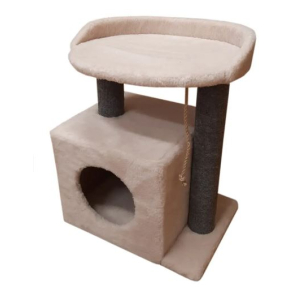 Домик с овальной полкой 55см (ковролин) цвет бежевый