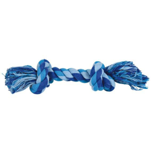Игрушка "TRIXIE" для собаки "DENTAfun" в виде веревки с двумя узлами, хлопковая, 22см разноцв.
