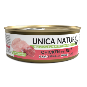 Корм Unica Natura д/кошек курица с говядиной 70г