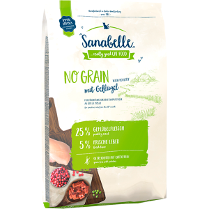 Bosch Sanabelle Корм сухой беззерновой для кошек, при чувствительном пищеварении (птица), 2кг
