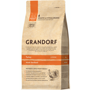 Grandorf Корм сухой низкозерновой для стерилизованных кошек (индейка), 400гр