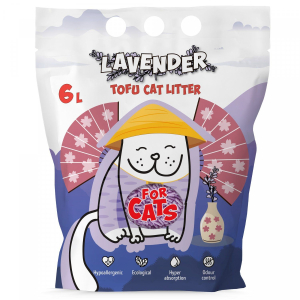 Наполнитель FOR CATS Tofu Lavender с ароматом лаванды комкующийся 6л (2,5кг)