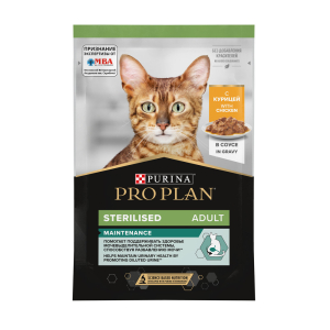 Purina Pro Plan Корм консервированный для стерилизованных кошек (курица в соусе), 85г