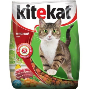 Kitekat сухой корм для кошек (мясной пир) 1,3кг