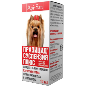 Api-San Празицид-суспензия Плюс для взрослых собак, 10мл