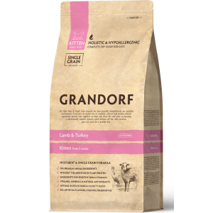 Grandorf Корм сухой низкозерновой для котят (ягненок с индейкой), 400г