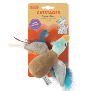 Игрушка Catstages для кошек "Утёнок" с кошачьей мятой, 13 см