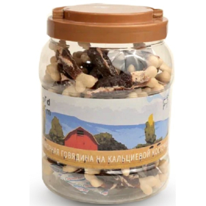 NORD FARM  лакомство  для собак Мраморная говядина на кальциевой косточке ,800г