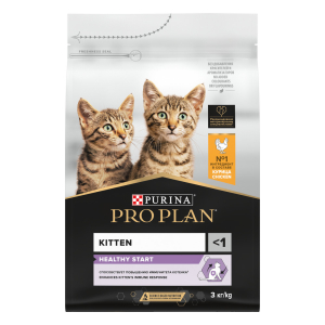 Purina Pro Plan Корм сухой для котят (курица), 3кг
