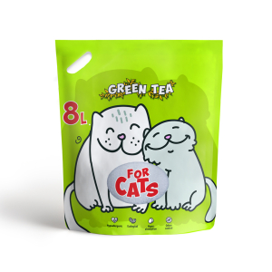 FOR CATS Наполнитель силикагелевый (зеленый чай) 8л
