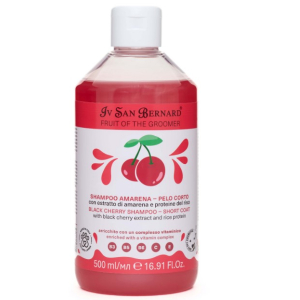 Iv San Bernard Fruit of the Groomer Black Cherry шампунь для короткой шерсти с протеинами риса,500 мл