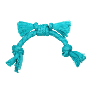 Playology сенсорный канат PUPPY SENSORY ROPE для щенков мелких и средних пород 8-16 недель с ароматом арахиса, цвет голубой