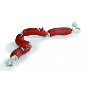 Beeztees Сосиски виниловые 4 на веревке, 75см