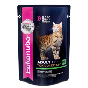 Eukanuba Корм консервированный для кошек (говядина в соусе), 85г