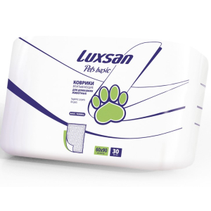 Коврики (пеленки) LUXSAN Basic для животных 60х90, 30 шт