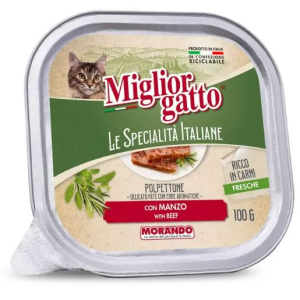 Miglior gatto Le Specialità Italiane  для кошек паштет с говядиной,100гр