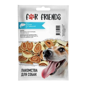 For Friends Лакомство для собак (суши с треской), 50г