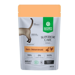 Nature's Protection SC Urinary GRAIN FREE влажный корм для мочеполовой системы кошек (утка,куриная грудка, клюква) 85г