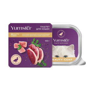Yumster для кошек паштет с уткой и перепелом,100гр