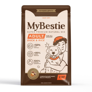 4361-02 MyBestie Эдалт Утка сух.корм 2кг д/собак всех пород с мясом утки