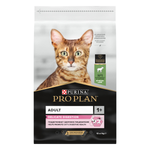 Purina Pro Plan Корм сухой для кошек с чувствительным пищеварением (ягненок), 10кг