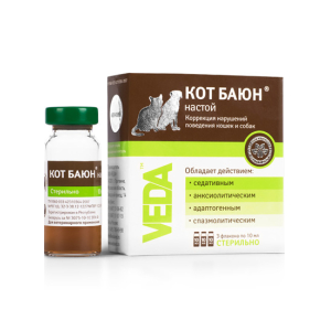 Veda Кот Баюн успокоительное средство растительного происхождения для собак и кошек, 10мл*3шт
