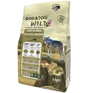 Dog&Dog Wild Regional Grassland Adult All Breeds для взрослых собак всех пород (свинина, ягненок, буйвол ), 2 кг