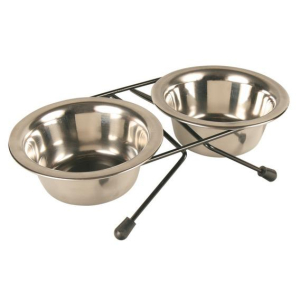 Набор мисок (2шт.) "TRIXIE" "Eat-on-Feet", 0.2л/диам.10см