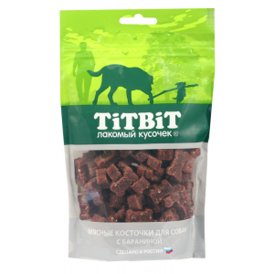 Titbit Колбасный двор Лакомство для собак (косточки мясные с бараниной), 145г