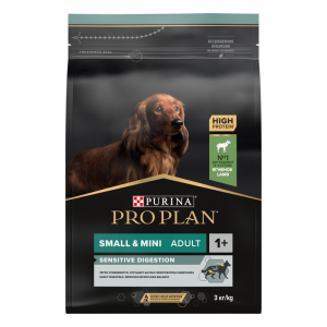 Purina Pro Plan Adult Sensitive Digestion Small & Mini Корм сухой для собак мелких и карликовых пород с чувств.пищеварением (ягненок, рис), 3кг