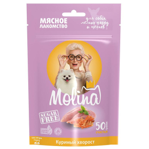 Molina Лакомство для щенков и собак мелких пород (куриный хворост), 50г