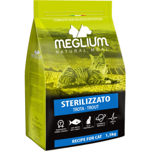 Meglium Neutered сухой корм для стерилизованных кошек (форель) 1,5кг