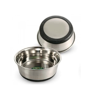 Triol Миска металлическая для собак, на резинке утяжеленная