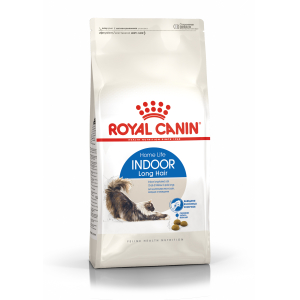 Royal Canin Indoor Long Hair Корм сухой сбалансированный для взрослых длинношерстных кошек, живущих в помещении, 0,4 кг