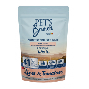 Pet's Brunch Корм сухой для стерилизованных кошек с 6 месяцев, 400г