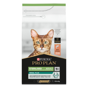 Purina Pro Plan Корм сухой для стерилизованных котов (лосось), 1,5кг