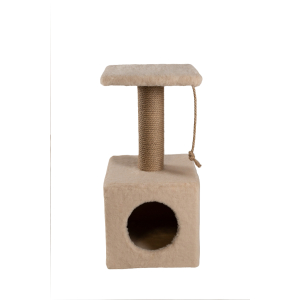 Cat-House Когтеточка для кошек (домик с полкой, джут), 65см