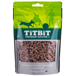 Titbit Колбасный двор Лакомство для собак (косточки мясные с говядиной), 145г