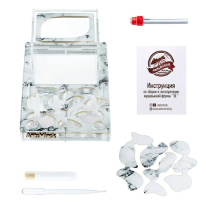 Формикарий XXL сборная муравьиная ферма со встроенной ареной 135х205х21 белый